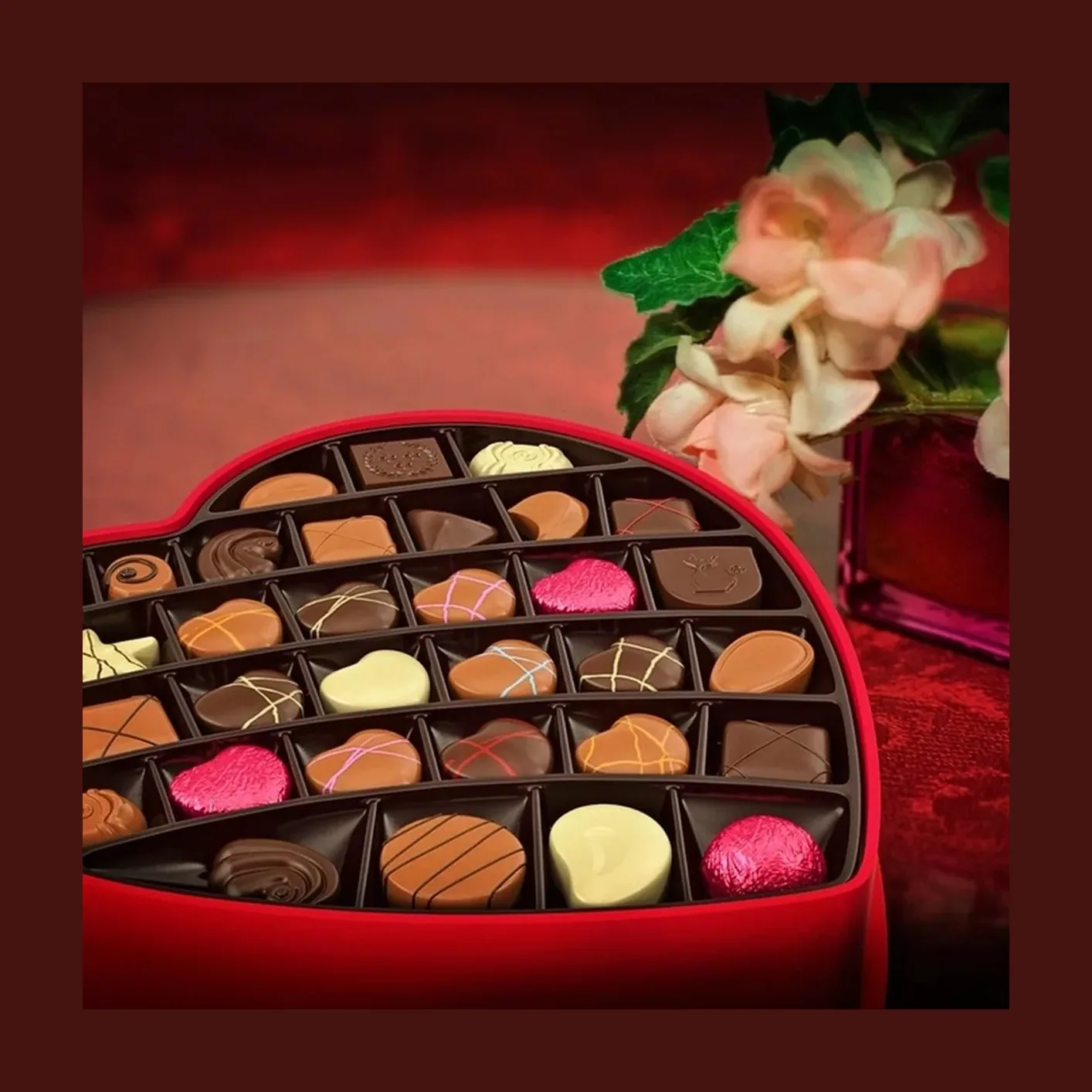 Caja corazón de bombones