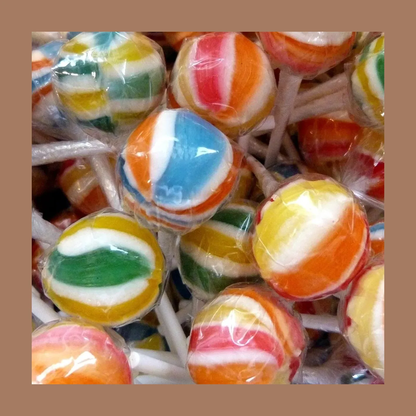 Chupetas bolita a rayas
